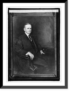 Historic Framed Print, Coolidge painting by Christie, [3/24/24],  17-7/8" x 21-7/8"