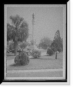 Historic Framed Print, Confederate Monument, Hemming Park, Jacksonville, Fla.,  17-7/8" x 21-7/8"