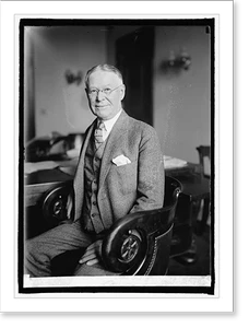 Black & White Photo - Francis J. Henry, 1924 - Antique Wall Decor Print
