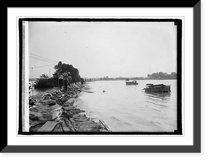 Historic Framed Print, [Potomac River, Washington monument in background],  17-7/8" x 21-7/8"