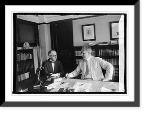 Historic Framed Print, Cong. J.M. Foster & Sec. Davis, 6/23/24,  17-7/8" x 21-7/8"