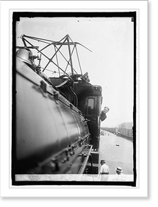 Antique Photo Print - Largest electric loco & Cong. J.C. Schafer
