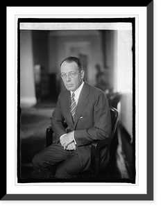 Historic Framed Print, Chas. S. Dewey, Asst. Sec. of Treasury, 7/1/24,  17-7/8" x 21-7/8"