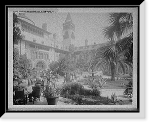 Historic Framed Print, Court of the Ponce de Leon, St. Augustine, Fla.,  17-7/8" x 21-7/8"