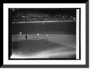 Historic Framed Print, Frische out at 2nd, 3rd ining 7th game World Series, 10/10/24,  17-7/8" x 21-7/8"
