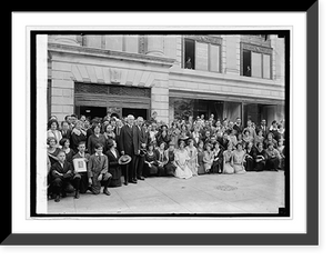 Historic Framed Print, Davis & C.L. Shaver with employees at Democratic hdqtrs., 9/27/24,  17-7/8" x 21-7/8"