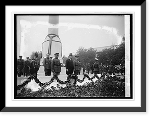 Historic Framed Print, Dedication of 1st Div. A.E.F. monument, 10/4/24,  17-7/8" x 21-7/8"
