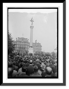 Historic Framed Print, Dedication of 1st Div. A.E.F. monument, [10/4/24],  17-7/8" x 21-7/8"