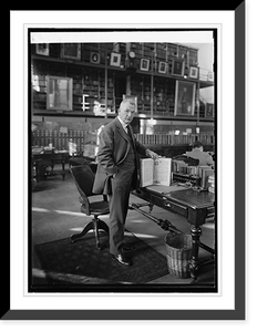 Historic Framed Print, Brig. Gen. R.E. Noble, Librarian of Army Medical Library, 11/18/24,  17-7/8" x 21-7/8"