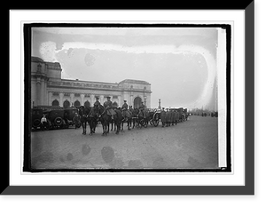 Historic Framed Print, Body of Sam Gompers leaving Union Station for A.F. of L. bldg., 12/16/24,  17-7/8" x 21-7/8"