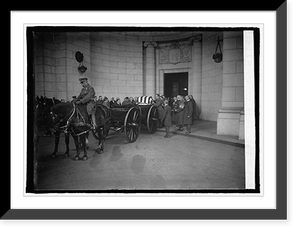 Historic Framed Print, Body of Sam Gompers being taken from Union Station for A.F. of L. Bldg., [12/16/24],  17-7/8" x 21-7/8"