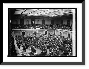 Historic Framed Print, Wilson memorial exercises in House, 12/15/24,  17-7/8" x 21-7/8"
