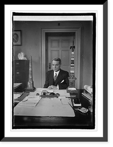 Historic Framed Print, David Lynn, Architect of Capitol, with miniature monuments, [12/22/24],  17-7/8" x 21-7/8"