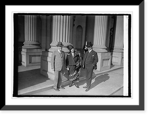 Historic Framed Print, Senators Morris Sheppard, Mrs. John Clayb[...], and Sen. E.B. Mayfield of Texas, 1/24/25,  17-7/8" x 21-7/8"