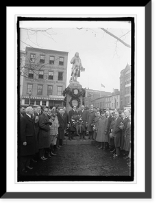 Historic Framed Print, Mark Lansburgh, Senator Ball, and Sec. Work at 219 ann. of birth of Ben Franklin, [1/17/,  17-7/8" x 21-7/8"