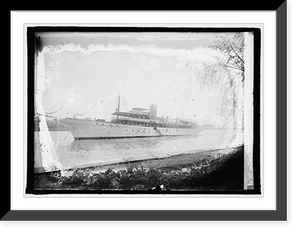 Historic Framed Print, Lyndonia" yacht of Cyrus H.K. Curtis,  3/27/25",  17-7/8" x 21-7/8"