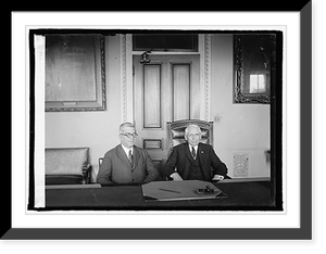 Historic Framed Print, Senor Gerardo Machado and Sec. Kellogg, 4/15/25,  17-7/8" x 21-7/8"