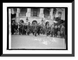 Presentation of Citizen's Military Training Club flag, 5/8/25 Classic, Vintage Print