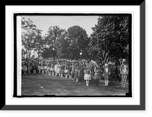Historic Framed Print, Planting birch tree at Capitol, [Washington, D.C.], Dist. Fed. of Women's Clubs, 5/9/25,  17-7/8" x 21-7/8"