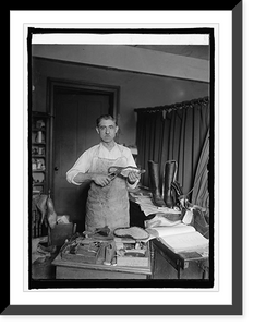 Historic Framed Print, D.A. (Tony) Bruno, shoemaker for many presidents & cabinet officers, [5/15/25],  17-7/8" x 21-7/8"