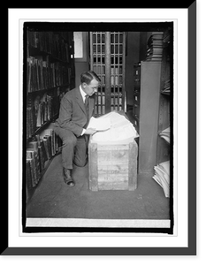 Historic Framed Print, Capt. D.W. Knox, U.S.N. with naval records of Confederacy, 2/1/26,  17-7/8" x 21-7/8"