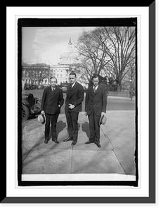 Historic Framed Print, Reps. L.M. Black, A.L. Somers and Frank Oliver of N.Y., 2/5/26,  17-7/8" x 21-7/8"