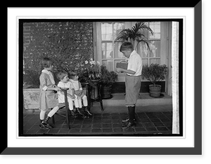 Historic Framed Print, Jimmie Davis and Jane, Joan & Jean (Lee Hart job),  17-7/8" x 21-7/8"