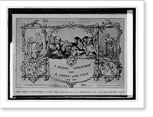 Historic Photo Print - Christmas - The First Card copy, 1846