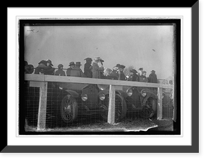 Historic Framed Print, Ed McLean auto party, Warrenton, [Va.], horse show, Nov. 1916,  17-7/8" x 21-7/8"
