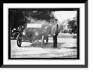 Historic Framed Print, Herbert E. French in Ford [...] traffic cop, Wash., D.C.,  17-7/8" x 21-7/8"