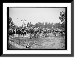 Historic Framed Print, Bathing Beach, Wash., D.C.,  17-7/8" x 21-7/8"