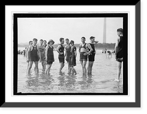 Historic Framed Print, Bathing Beach, [Wash., D.C.],  17-7/8" x 21-7/8"