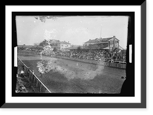 Historic Framed Print, Auto races, Benning, Md. [i.e., Washington, D.C.], Labor Day, 1916,  17-7/8" x 21-7/8"