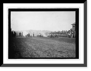 Historic Framed Print, Auto races, Benning, Md.,[i.e., Washington, D.C.], 1917,  17-7/8" x 21-7/8"