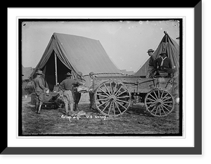 Historic Framed Print, Camp life, U.S. Army,  17-7/8" x 21-7/8"