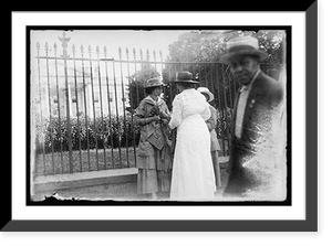 Historic Framed Print, Suffragettes at White House, [Washington, D.C.], 1917,  17-7/8" x 21-7/8"