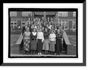 Historic Framed Print, Eastern High School students, Wash., D.C., 1935,  17-7/8" x 21-7/8"