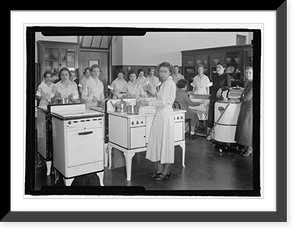 Historic Framed Print, Cooking class, Bethesda, Chevy Chase High School, 1935,  17-7/8" x 21-7/8"