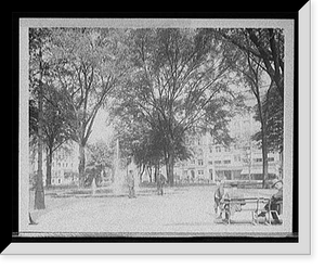 Historic Framed Print, Grand Circus Park, showing Tuller Hotel and Fine Arts bldg. [i.e. building], Detroit, Mich.],  17-7/8" x 21-7/8"