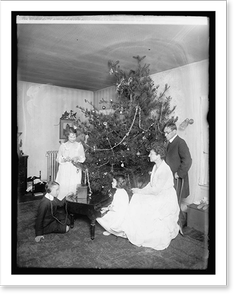 Vintage Photo Print - Christmas - Baker tree, 1919 - Vintage Wall Art Gift