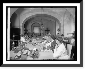 Historic Framed Print, Congressional Library, [Washington, D.C.]: bookbinding - 3,  17-7/8" x 21-7/8"