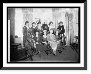 Historic Framed Print, Group, Women of Group Dem. Com., 1/7/20,  17-7/8" x 21-7/8"