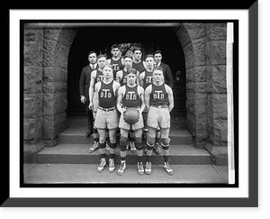 Historic Framed Print, Tech basketball team, 1920,  17-7/8" x 21-7/8"