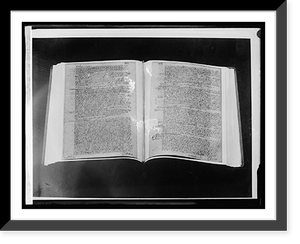 Historic Framed Print, Congressional Library, Md. Land Record book, [Washington, D.C.],  17-7/8" x 21-7/8"