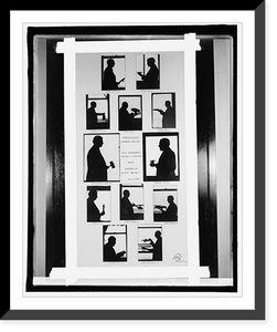 Historic Framed Print, Silhouettes,  17-7/8" x 21-7/8"