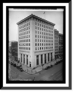 Historic Framed Print, Commercial Nat. Bank,  17-7/8" x 21-7/8"