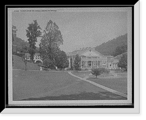 Historic Framed Print, The Bath house and viaduct, Virginia Hot Springs,  17-7/8" x 21-7/8"