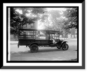 Historic Framed Print, Henno, Sales Co., black truck,  17-7/8" x 21-7/8"