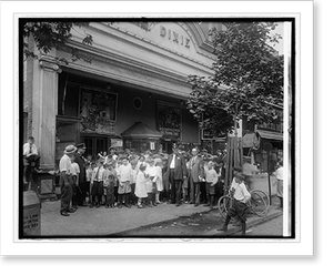 Antique Photo Print - Dixie Theater crowd - Great Gift for History Buffs