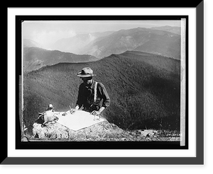 Historic Framed Print, Forest Service: a ranger,  17-7/8" x 21-7/8"